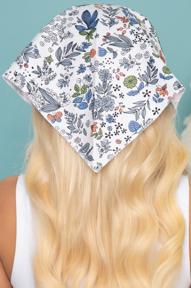 Косынка хлопковая (цветочная поляна) К14