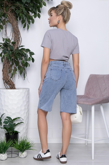 Шорты джинсовые Джибон (голубые) Ш10697