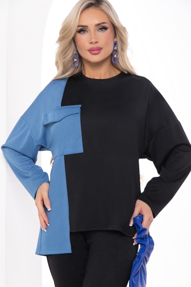 Костюм Дизайр (черно-синий) К10867