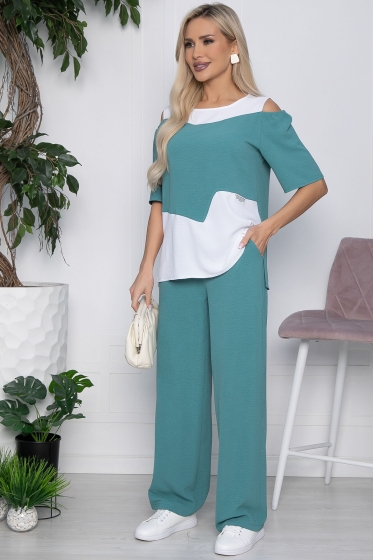 Костюм Аурика (белый/олива) К10672