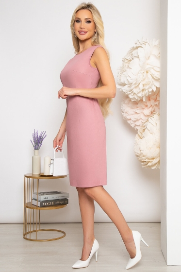 Платье-футляр "Сильвия" (пыльная роза) П3894