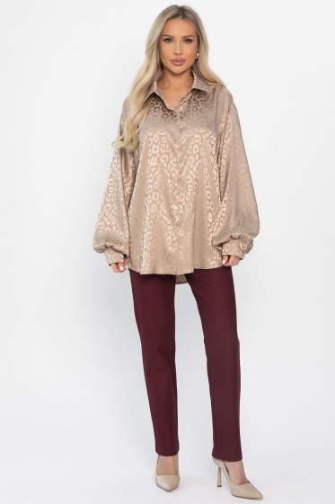 Рубашка атласная Все мысли о тебе (капучино) Б14503-7М