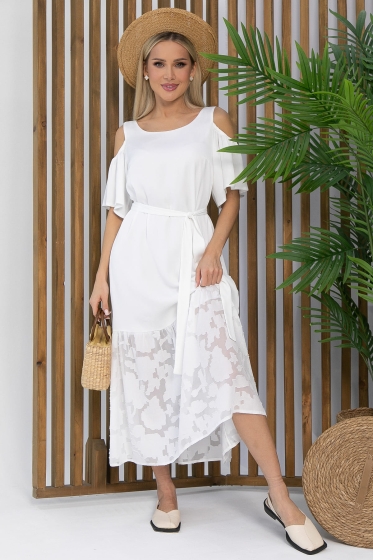 Платье Разбивая сердца (белое) П13350-7М