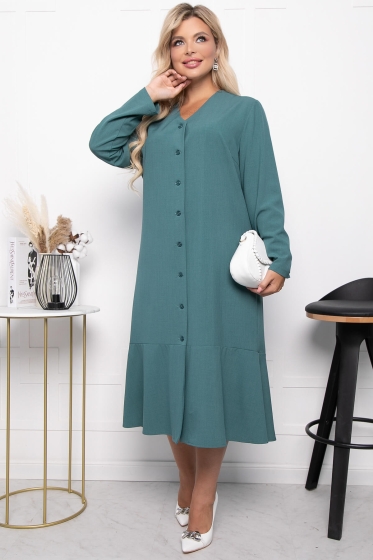 Платье "Классика в моде" (бирюза) П7205