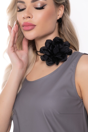 Сарафан из экокожи "Бригитта" (грей) П8101