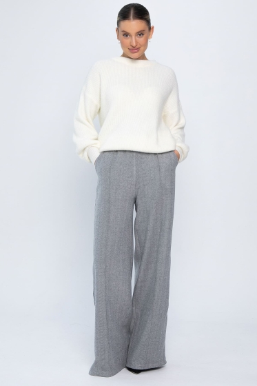 Брюки утепленные трикотажные Вильнюс (серые) Б14452-5М