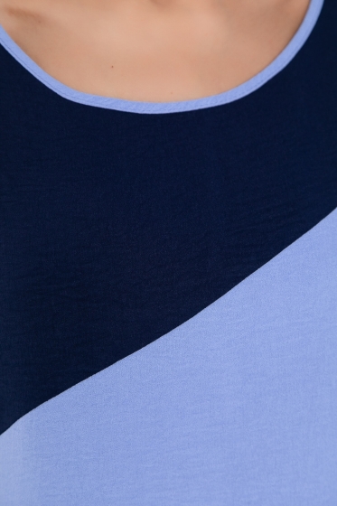 Платье Нежность весны синее П10093