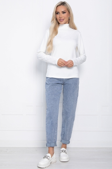 Лонгслив базовый (белый) Б11068