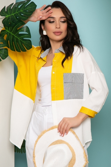 Блуза "Венеция" (горчица) Б3570