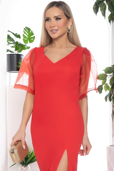 Платье Мадонна (красное) П10336