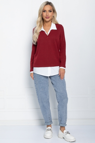 Пуловер На высоте (красный) Б11661