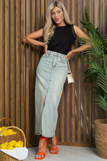 Юбка Лондон (голубо-зеленая) Ю13417-4М