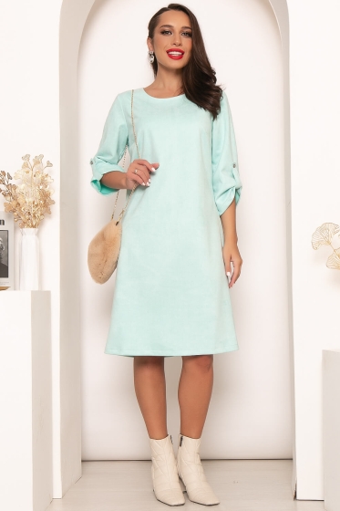 Платье из замши "Малибу" (мята) П4142