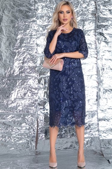 Платье "Объятия ночи" (блю) П7574
