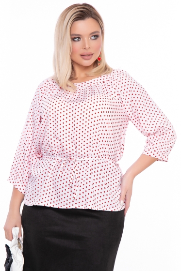 Блуза "Рио" (красный горох) Б3167