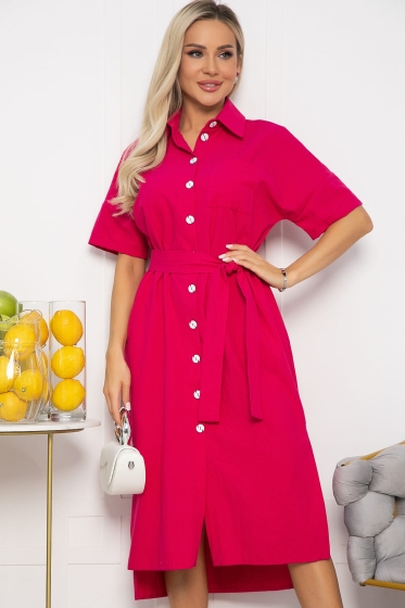 Платье Фруктовый коктейль (фуксия) П13589-18М