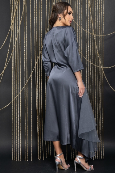 Платье Дерзкая элегантность (серое) П11718