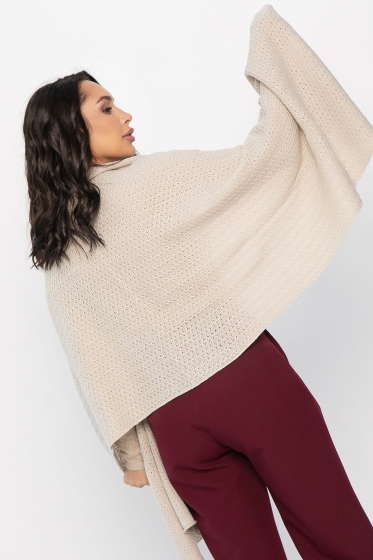 Вязаный палантин (речной жемчуг) ВП03-1М