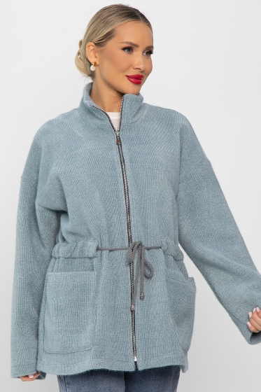 Пальто Альпака (серо-голубое) Б14138-7М