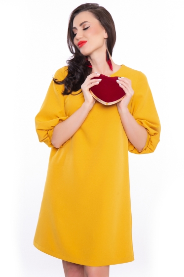 Платье "Клаудия" (горчица) П3063