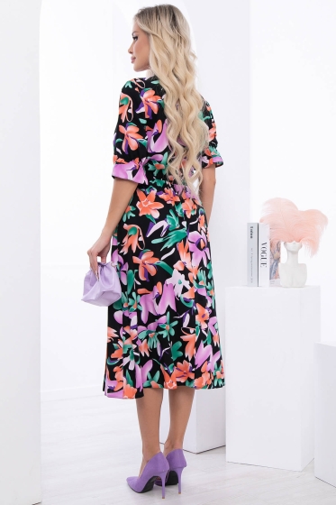 Платье "Ирени" (черное) П8813