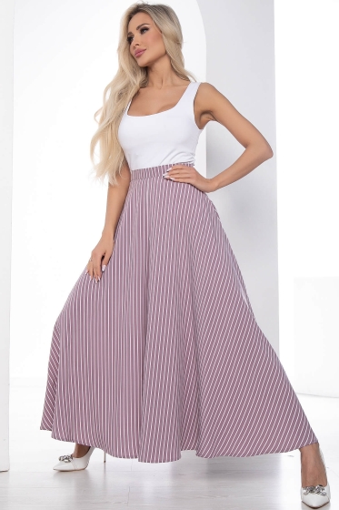 Брюки Камелия пудра/полоска Б10172