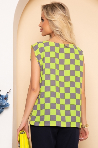 Блуза "Люсьена" (шах и мат) Б3793