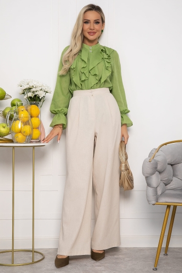 Брюки льняные Мэрлин (бежевые) Б13682-7М