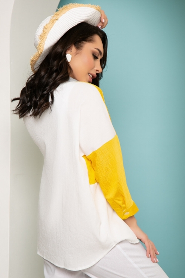Блуза "Венеция" (горчица) Б3570
