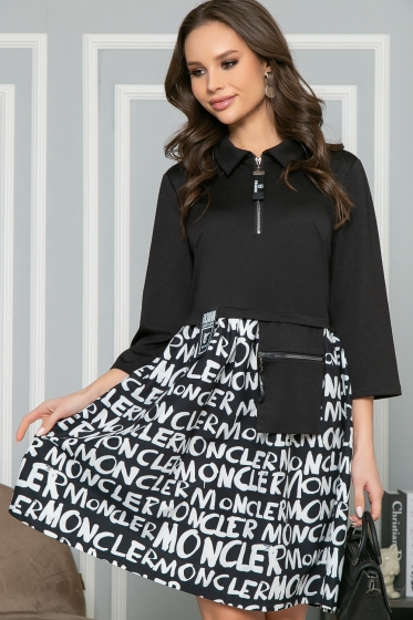 Платье "Алия" (блэк энд вайт) П5125