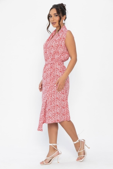 Платье Хьюми (красно-белое) П13935-35М