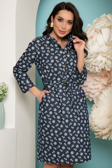 Платье "Сафари" (якоря) П3613