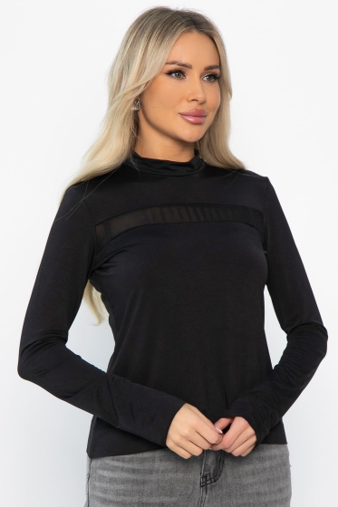 Водолазка трикотажная Лисса (черная) Б14298-22М