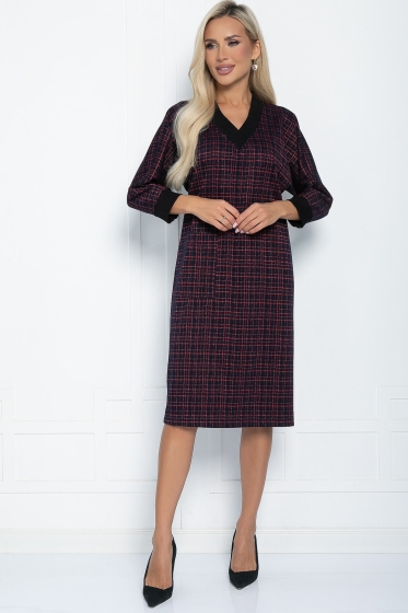 Платье Любите женщину (темно-бордовое) П11191