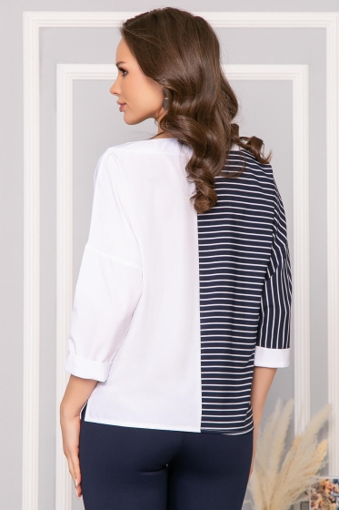 Блуза "Тайна линии" (блю) Б5019