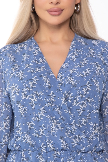 Платье "Весеннее настроение" (джинс) П8244