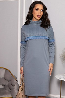 Платье трикотажное Нарина (серое) П14513-10М