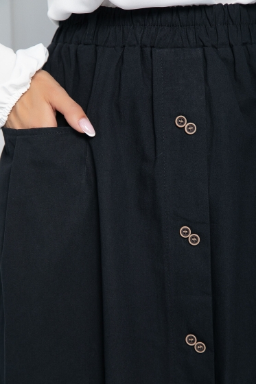 Юбка Гетта макси (черная) Ю11182