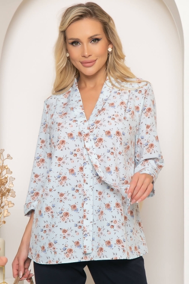 Блуза "Правила успеха" (нежно-голубая) Б4159