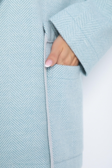 Пальто- пиджак (голубое) Б12398-7