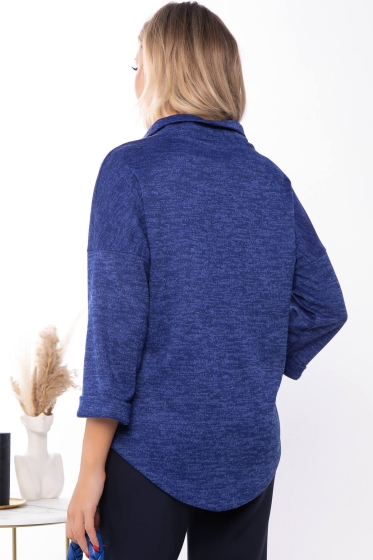 Блуза "Казимира" (электрик/меланж)  Б7474