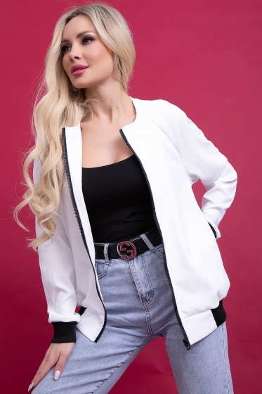 Бомбер на молнии (вайт) Б6060