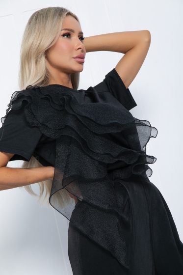 Блуза Риана (черная) Б12483-5