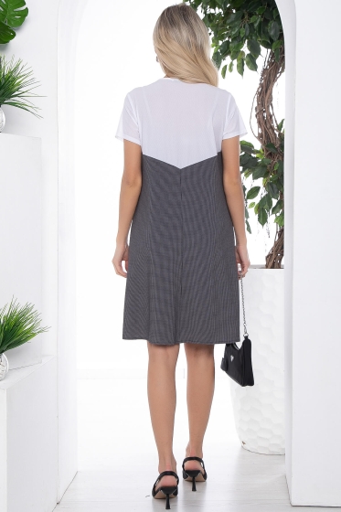 Платье "Игра на контрасте" НЬЮ (черно-белое) П8686