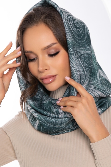 Снуд (темно-зеленый/узоры) СТ20