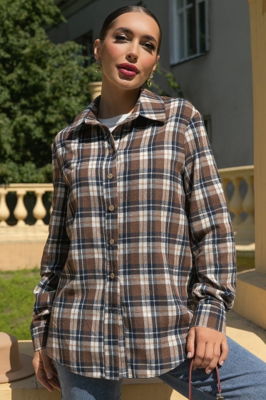 Рубашка Денни (коричневая) Б14144-7М