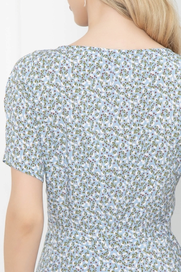 Платье "Римские каникулы" (голубое) П5605