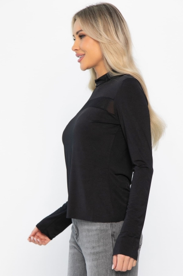 Водолазка трикотажная Лисса (черная) Б14298-22М