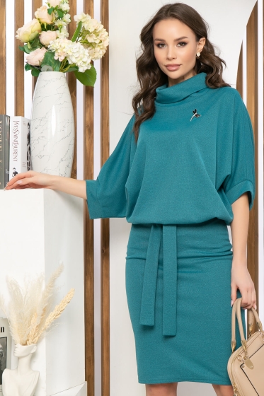 Платье "Антония" (зеленое море) П5282