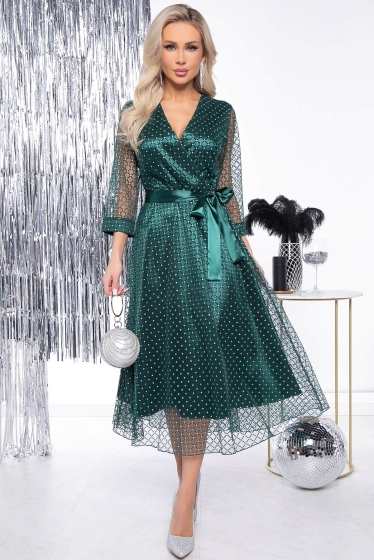 Платье "Северное сияние" (грин) П7938